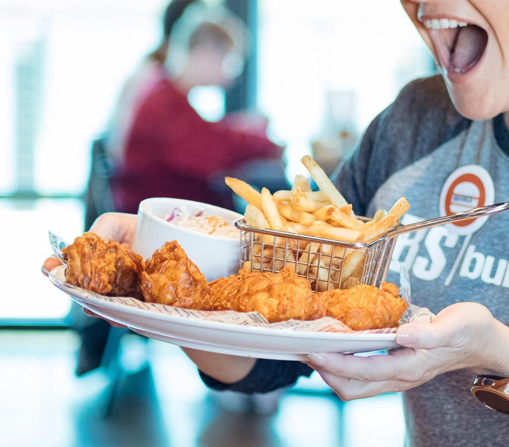 Tasty Chicken Tenders at Hook Fish and Chicken • The Burger Beast