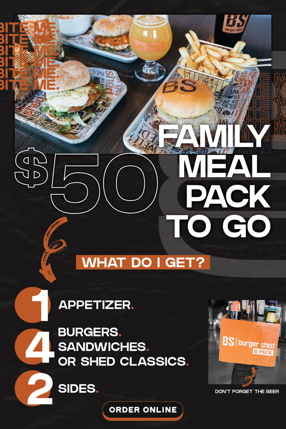 Family Meal Pack Burger Shed